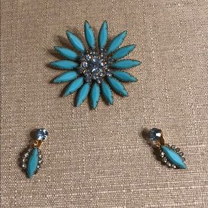 Vintage Brooch & Earrings Set